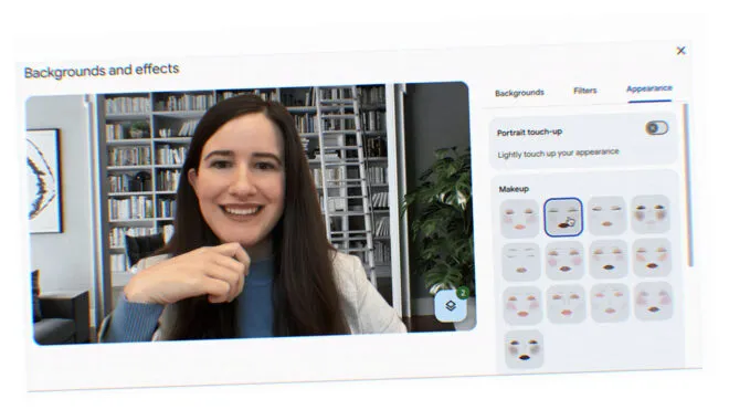 Google Meet'e Şok Eden Yenilik! Makyaj Filtreleri Geldi!