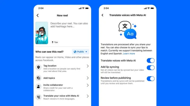 Meta, Instagram ve Facebook’taki videolar için yapay zekâ destekli dublaj altyapısı sundu
