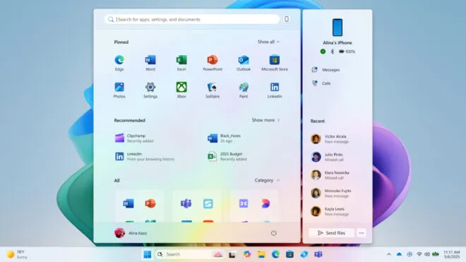 Yeni Surface bilgisayarlar tanıtan Microsoft, Windows 11 işletim sisteminin başlat menüsünü güncelliyor