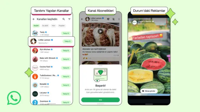 WhatsApp, “Durum” altyapısına reklam getiriyor