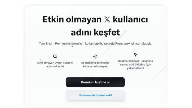 X, aktif olmayan kullanıcı adları için bir pazar yeri açıyor